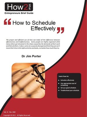 cover image of How to Schedule Effectively